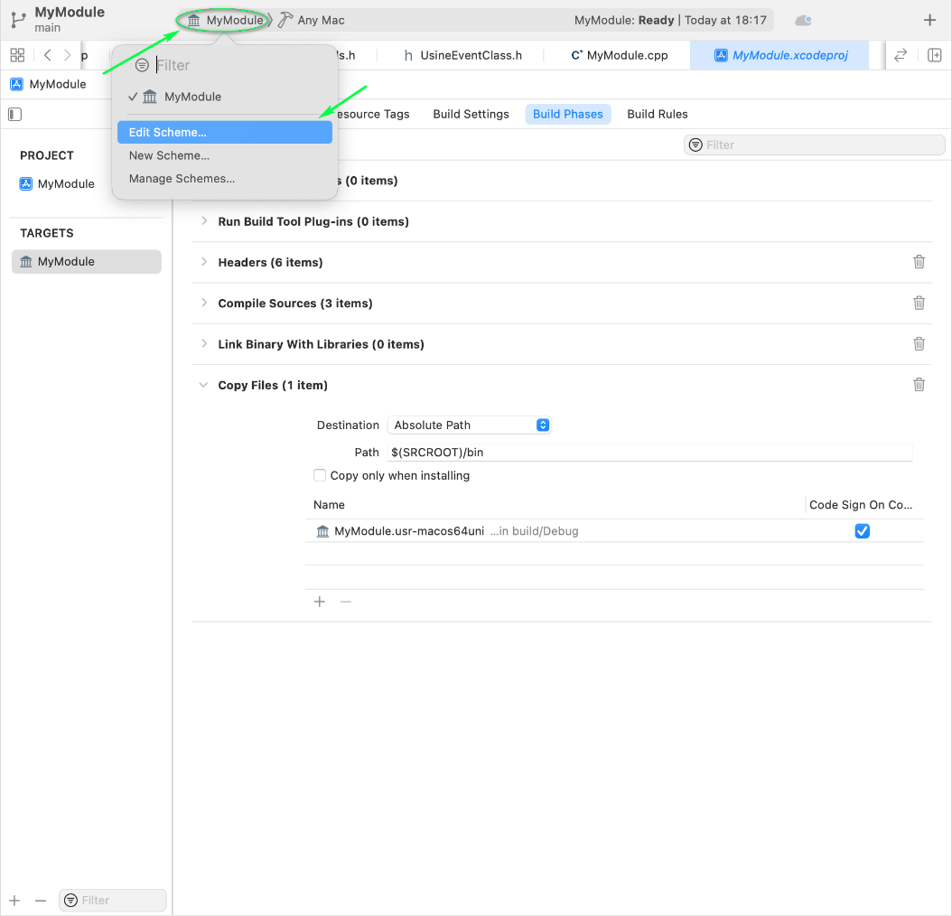 usine debugging
